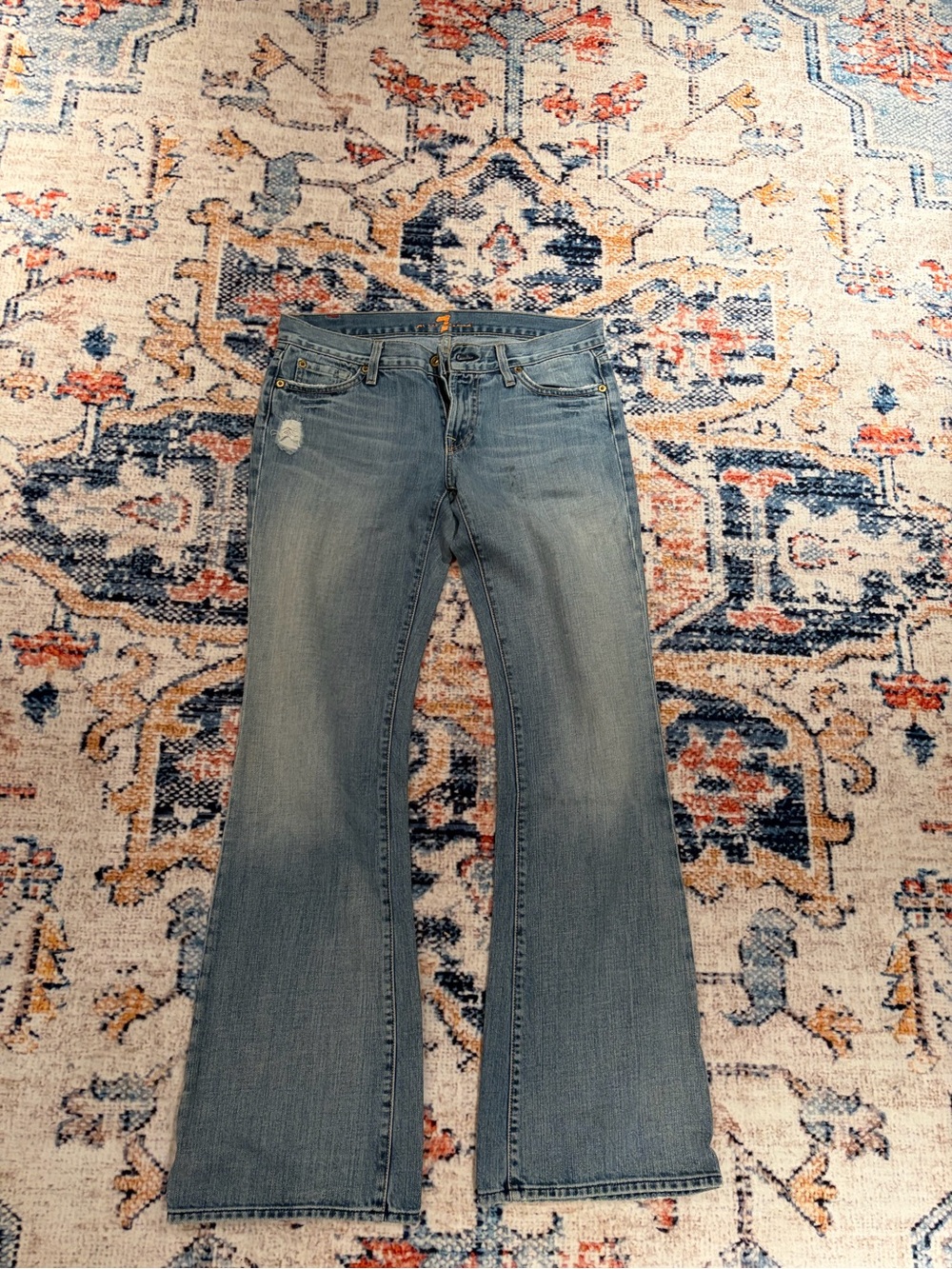 7 For All Mankind Light Blue Flare Jeans